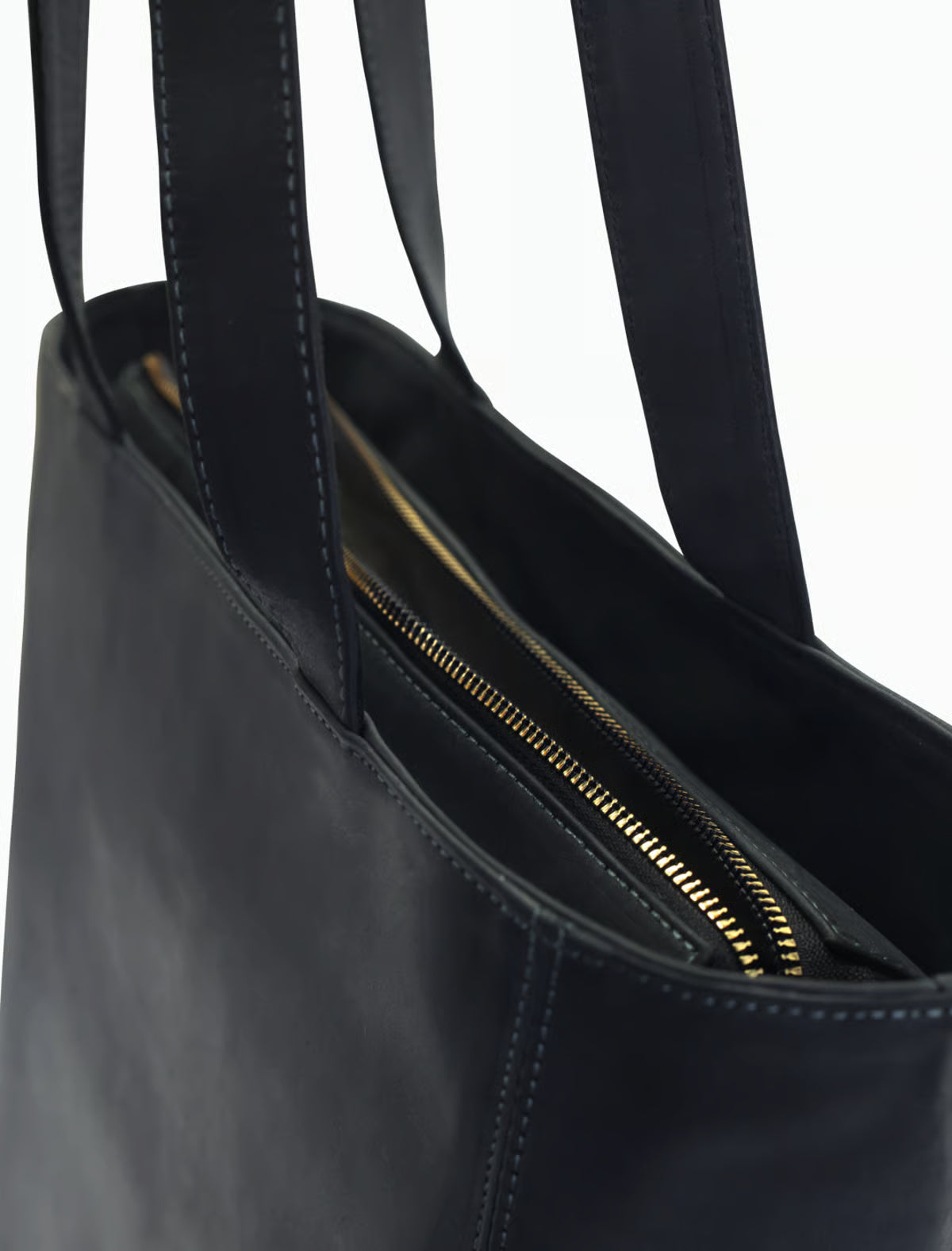 Große Wildleder Tote Bag Damen – Minimalistische Schultertasche in Dunkelblau