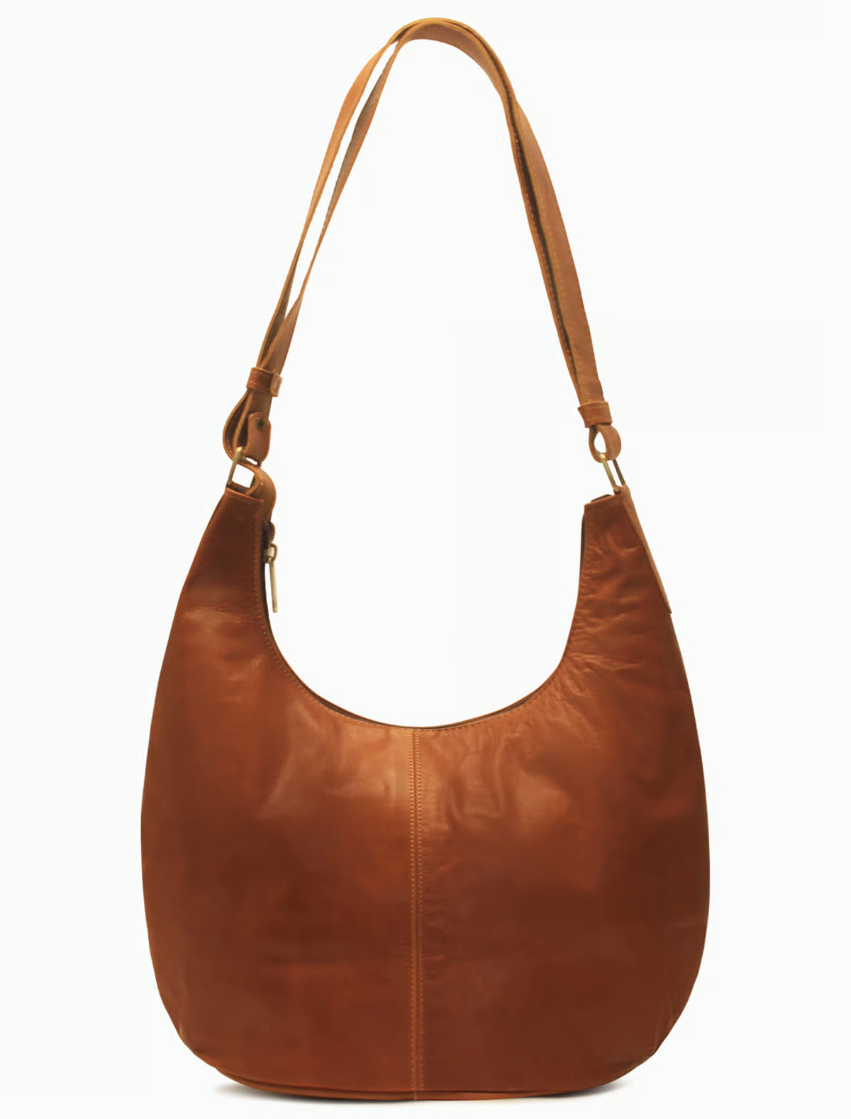 Handgefertigte Leder Hobo Bag Damen – Minimalistische Schultertasche in Braun