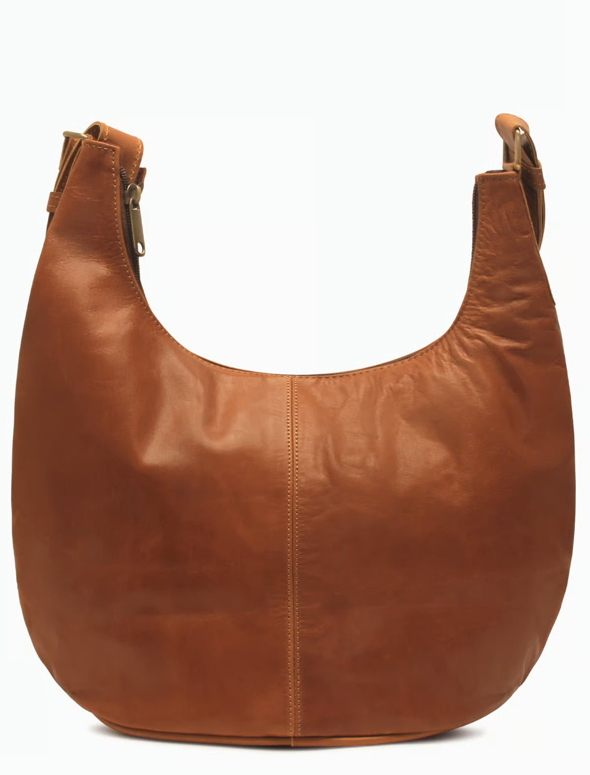 Handgefertigte Leder Hobo Bag Damen – Minimalistische Schultertasche in Braun